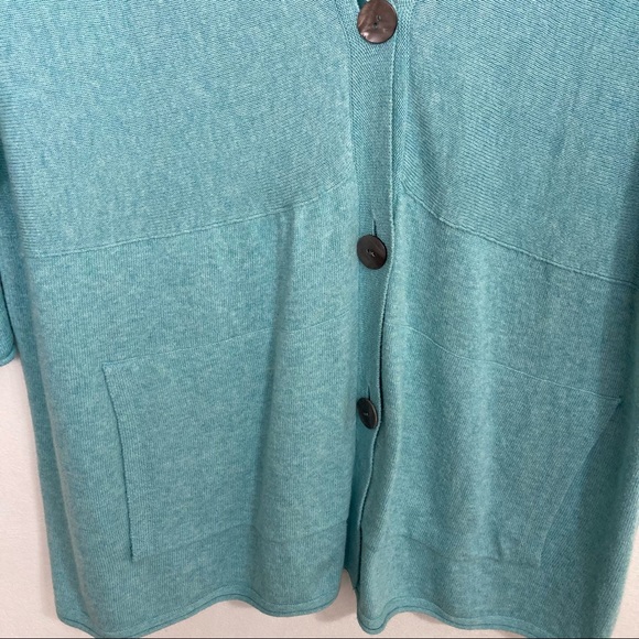 J Jill Purejill Cotton Cashmere Blend Cardigan M - Picture 2 of 8